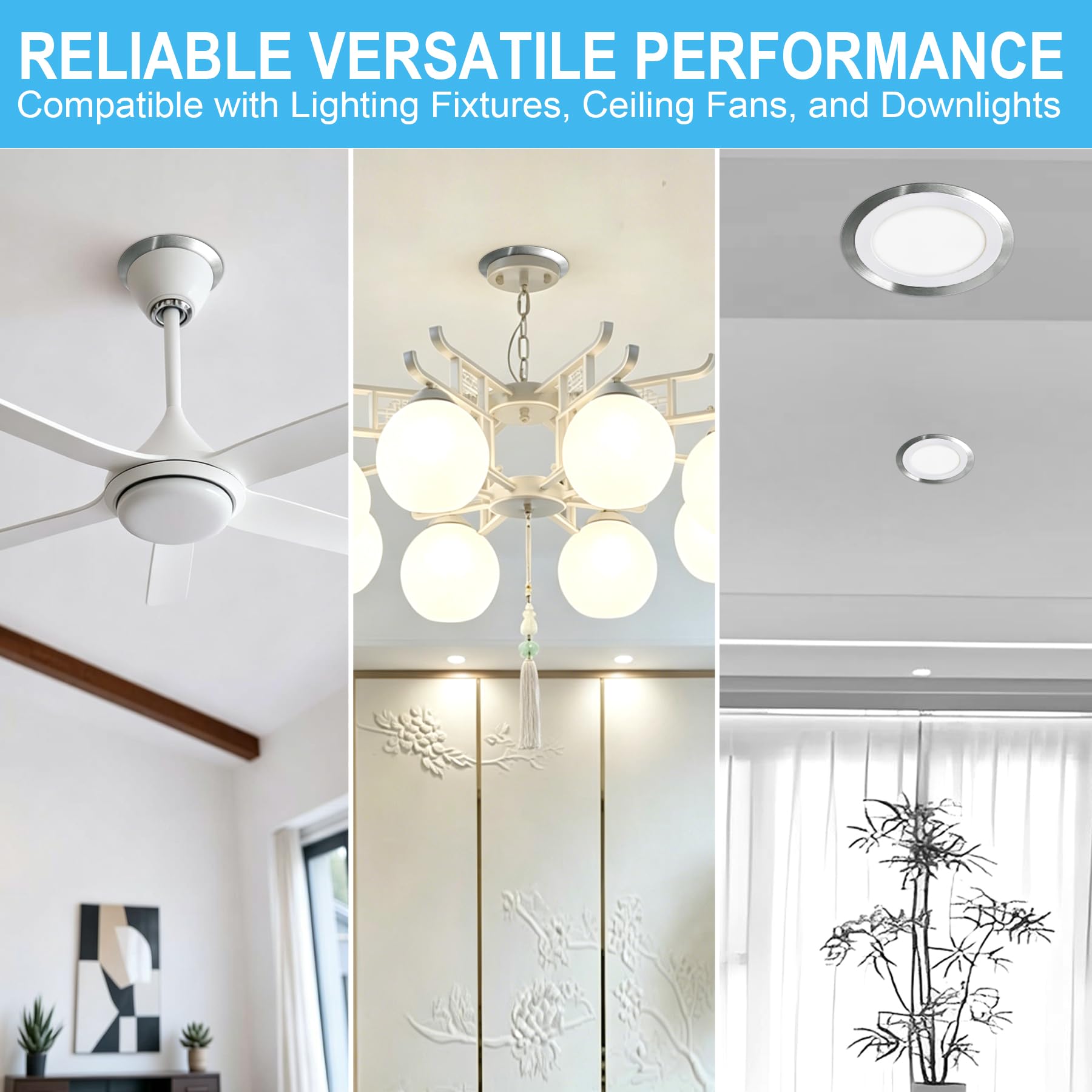 1-Pack Ceiling Medallion for 5" & 6" Recessed Can Lights – Stainless Steel Cover to Hide Oversized Holes, Works with Chandeliers & Flush Mounts, Brushed Nickel — Amazon image 7