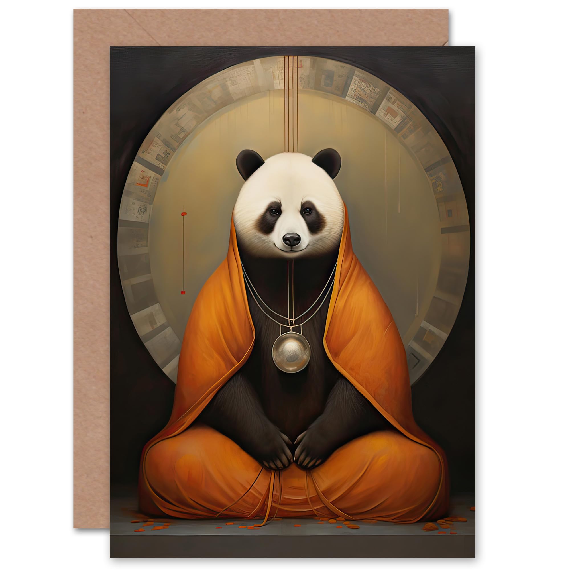 Artery8 Greeting Card - Yoga Panda Design