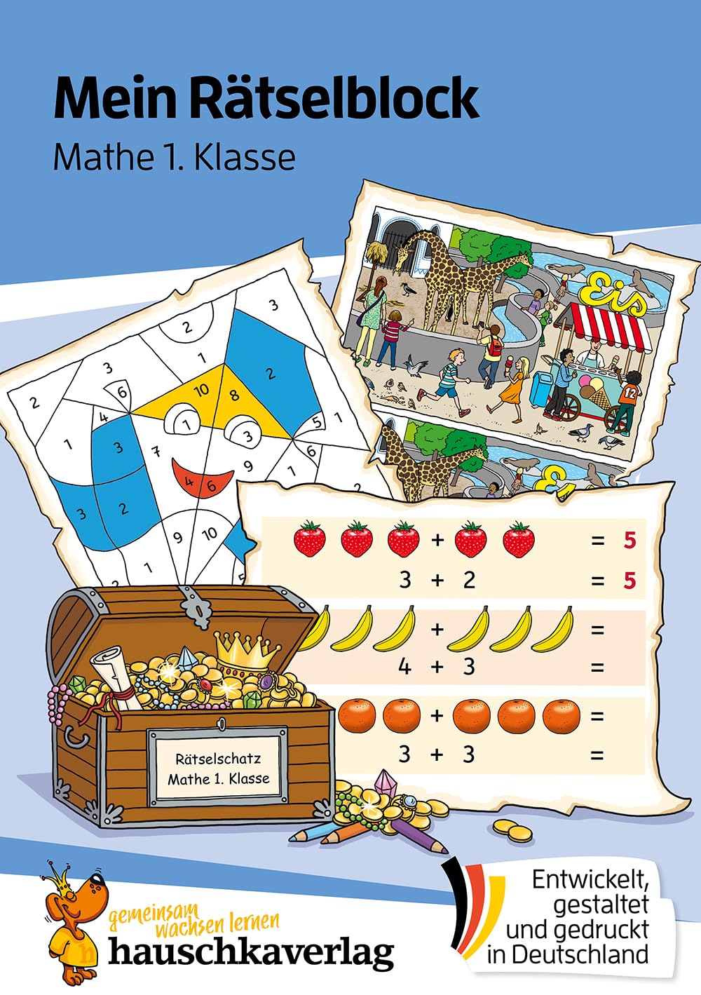 Mein Rätselblock Mathe 1. Klasse: A5-Übungsblock
