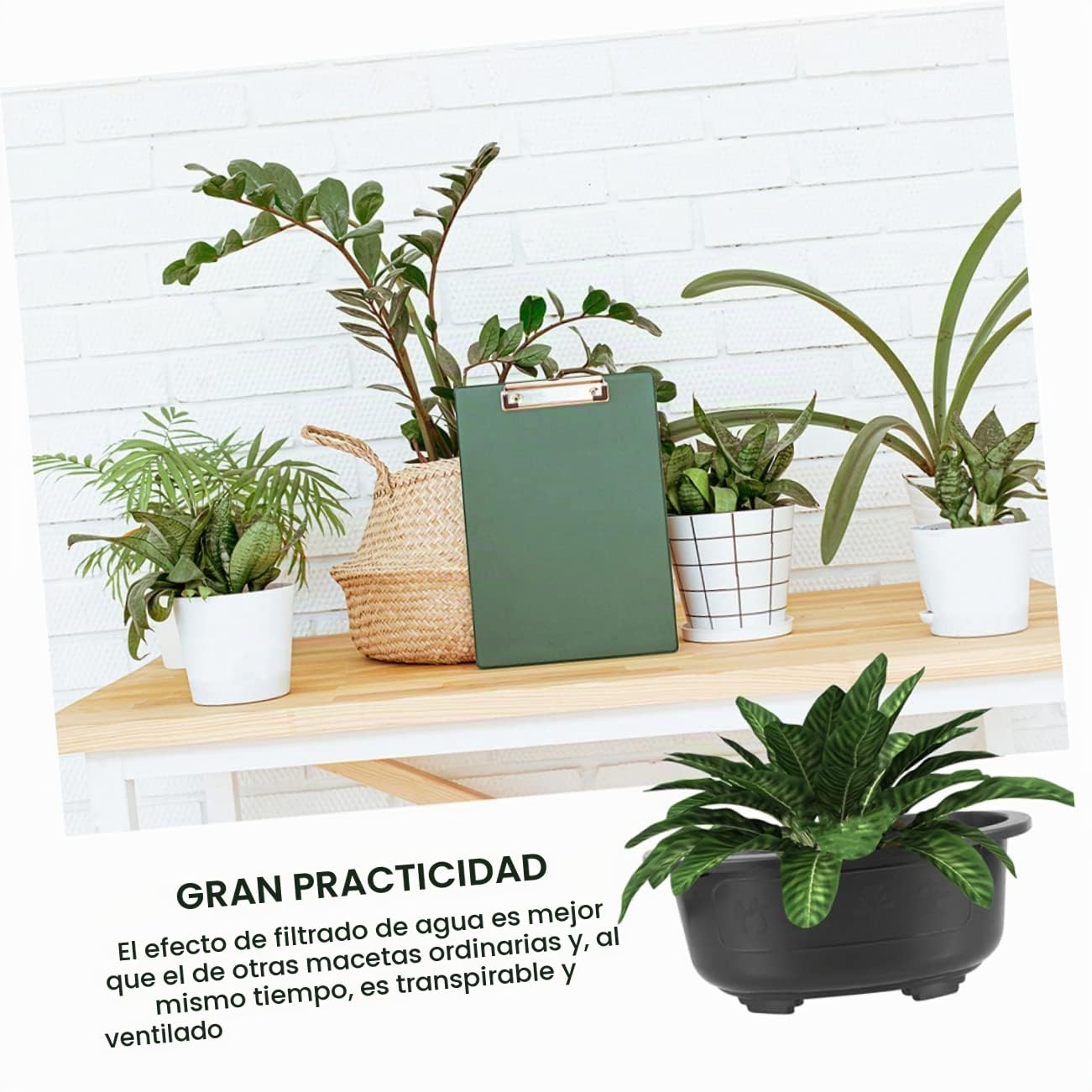SUPVOX 2 Piezas Macetero Grande Ovalado De PláStico con Drenaje para JardíN Y BonsáI Maceta para Plantas Y Flores Uso En Hogar Oficina BalcóN Y DecoracióN Exterior