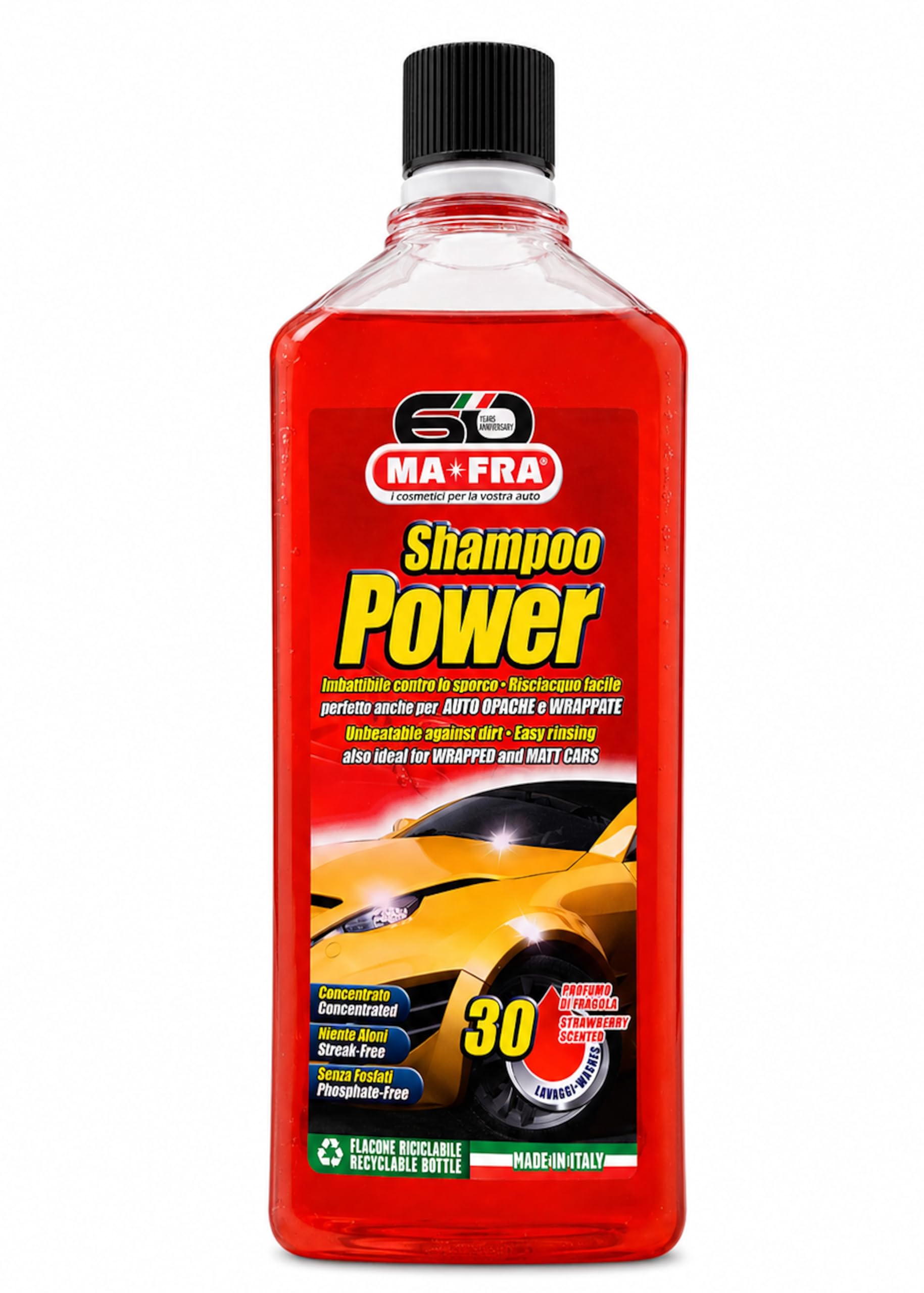 MAFRA Car Wash Shampoo 1L | High Foam pH Neutral Car Shampoo for Car & Bike Wash | Thick Suds Car Washing Shampoo | Safe on Paint, PPF & Wrap | Easy Rinse, Streak Free Finish Concentrated - 100 Washes
