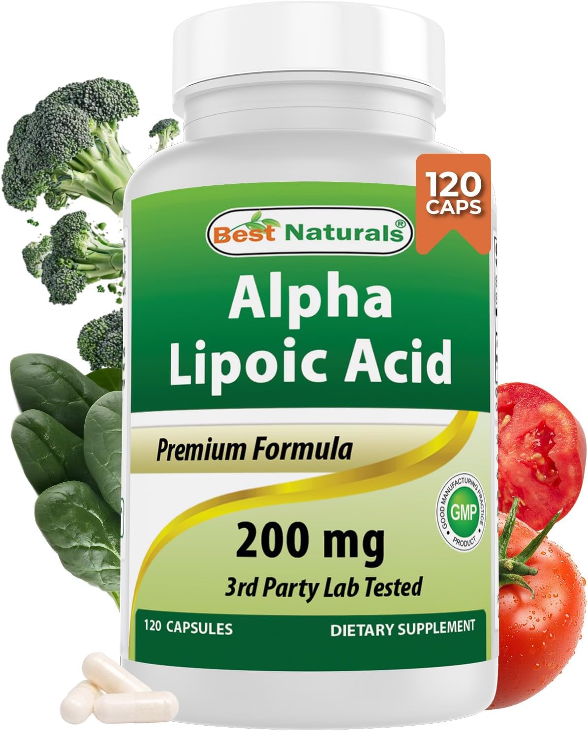 Best Naturals Alpha Lipoic Acid 200 Mg 120 Capsules
