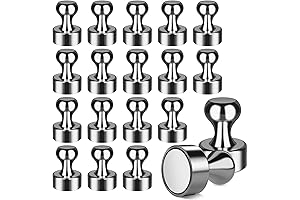 FINDMAG 30 Pack Whiteboard Magnets, Neodymium Magnetic Push Pins for Fridge, Office, Kitchen, Maps