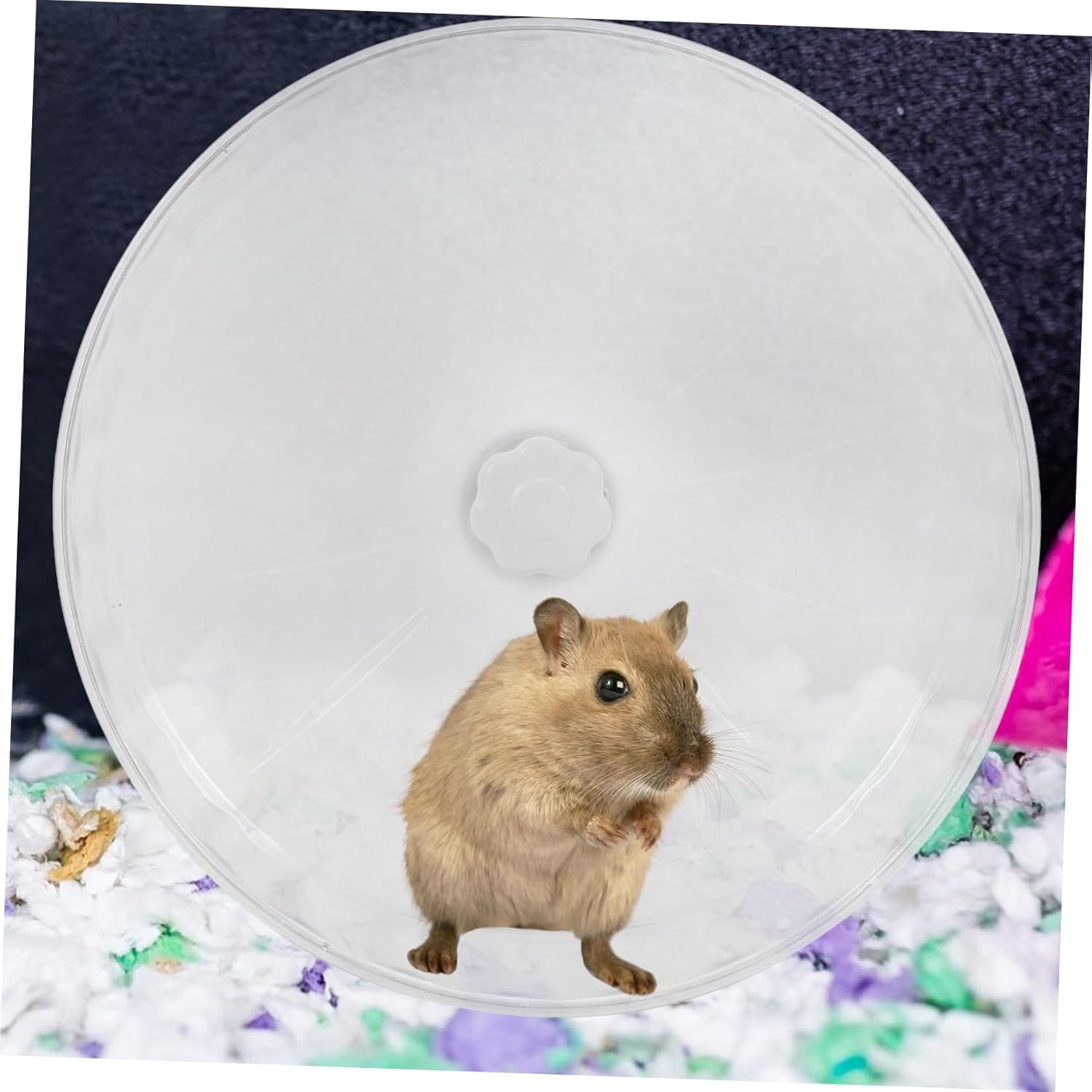 Mipcase Silent Hamster Running Wheel 12-Inch Large Exercise Wheel Dual Bearings Crystal Design for Hamsters Guinea Pigs and Small Animals