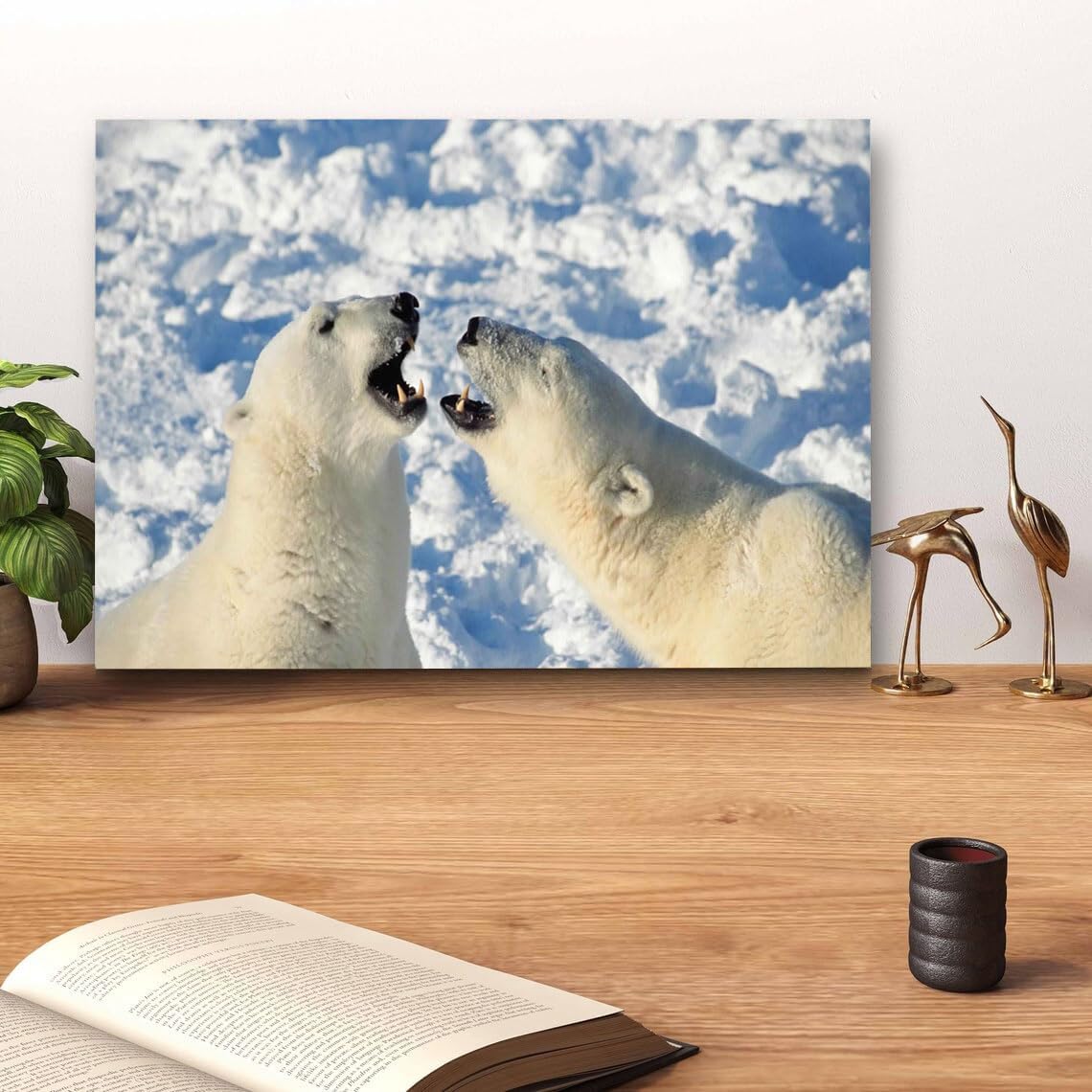 GADGETS WRAP Canvas Gallery Wrap Framed for Home Office Studio Living Room Decoration (14x11inch) - Seabear