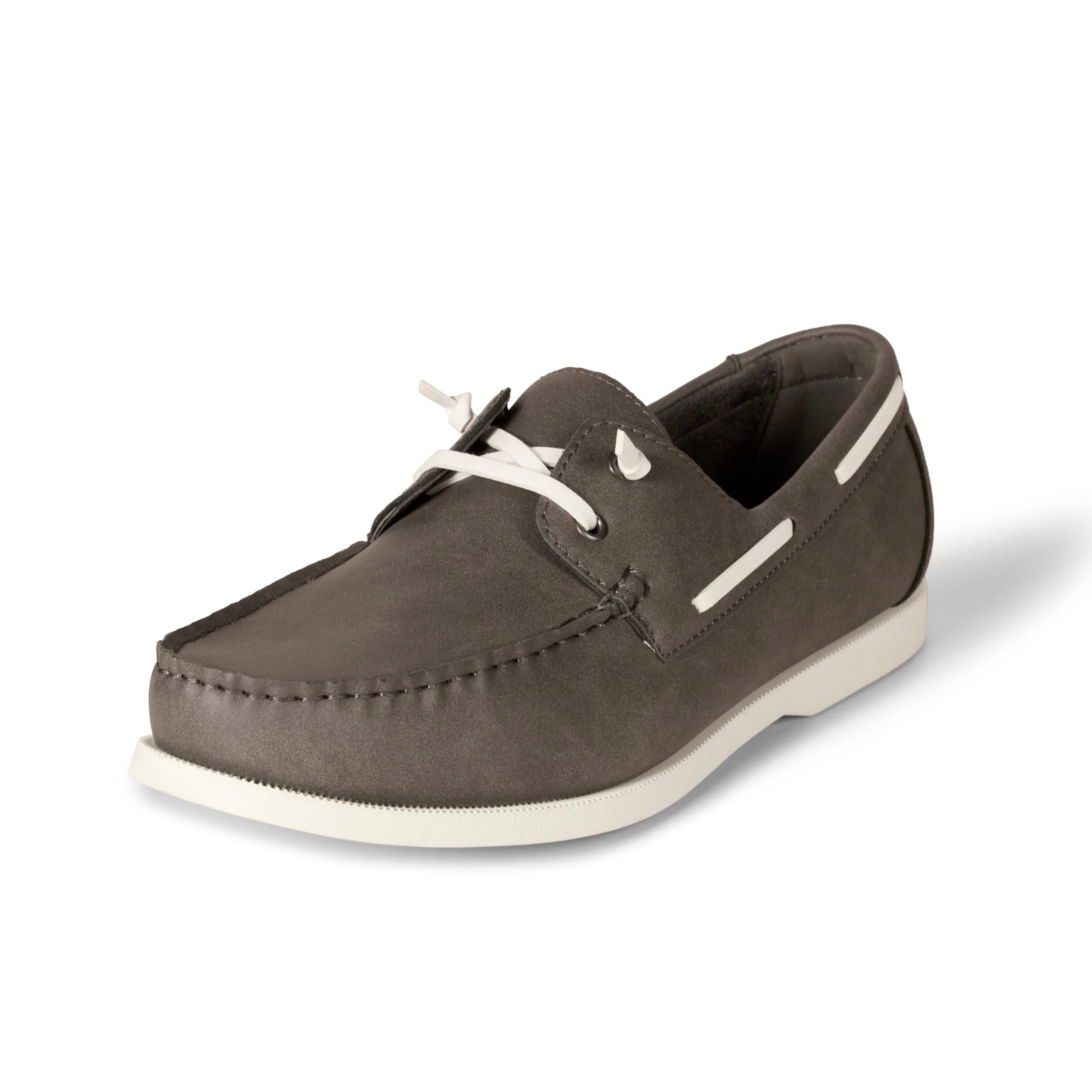 Amazon Essentials Men's Slip-On Boat Shoes with Ventilation, Non Slip, Grey, 11