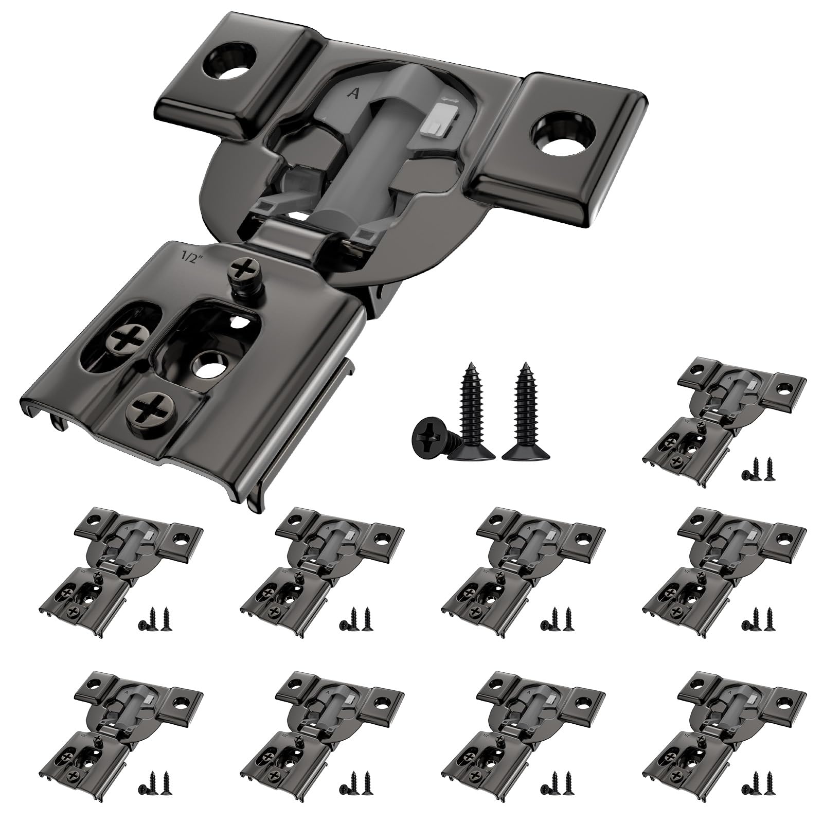Mousike Soft Close Hinges - 40 Pack for Kitchen Cabinets -11