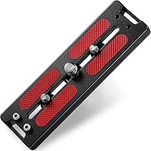 Haoge HQR-127 Arca Plates for Tripod Ball Head 127mm Universal Arca Swiss Quick Release Plate for Tripod Ball Head with 1/4" and 3/8" Hand Adjustable Stainless Steel Screw