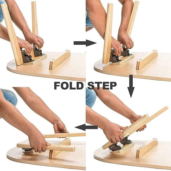 8 Pack Table Leg Folding Brackets Lock Extension Support Bracket Foldable Self Lock Hinges for Table Legs, Bed Leg, Workbench