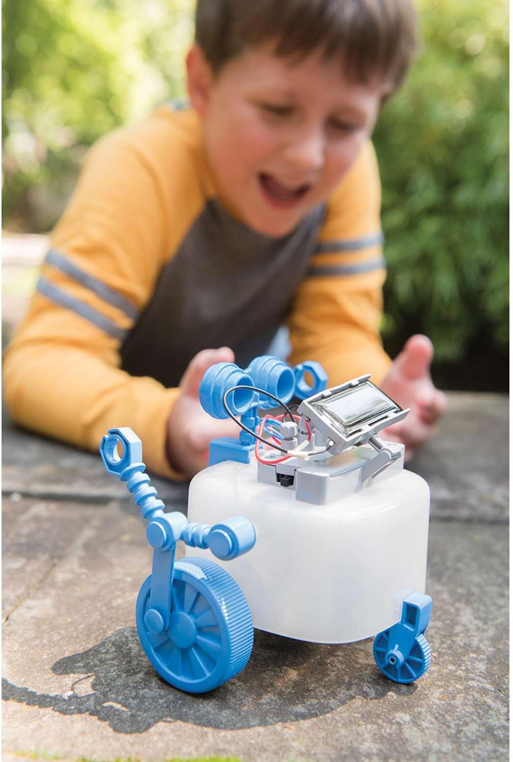 4M: Green Science: Rover Robot - DIY Robotics Assembly Kit, Solar & Battery Hybrid Power Rolling, STEM Building, Physics Toy Activity Set, Kids Age 5+