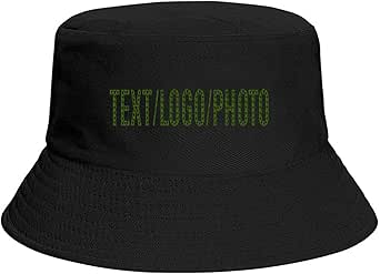 Bob Personnalisable - Chapeau De Soleil Homme/femme Avec Impression De Texte, Logo Ou Photo - Pour Pêche, Randonnée, Festivals, Cadeau