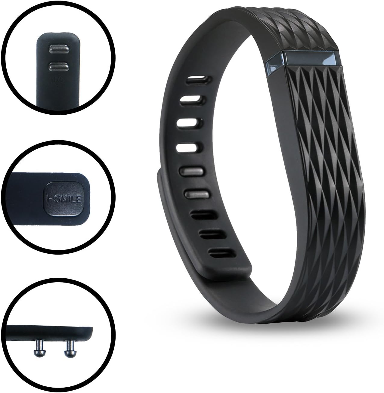 I-SMILE 15PCS Replacement Bands with Metal Clasps for Fitbit Flex/Wireless Activity Bracelet Sport Wristband(No Tracker, Replacement Bands Only)