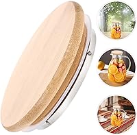 Vista 2 de Cubierta de repuesto de madera de bambú para jarra de agua para jarra doméstica fácil de limpiar resistente al desgaste Hervidor y tetera Uso