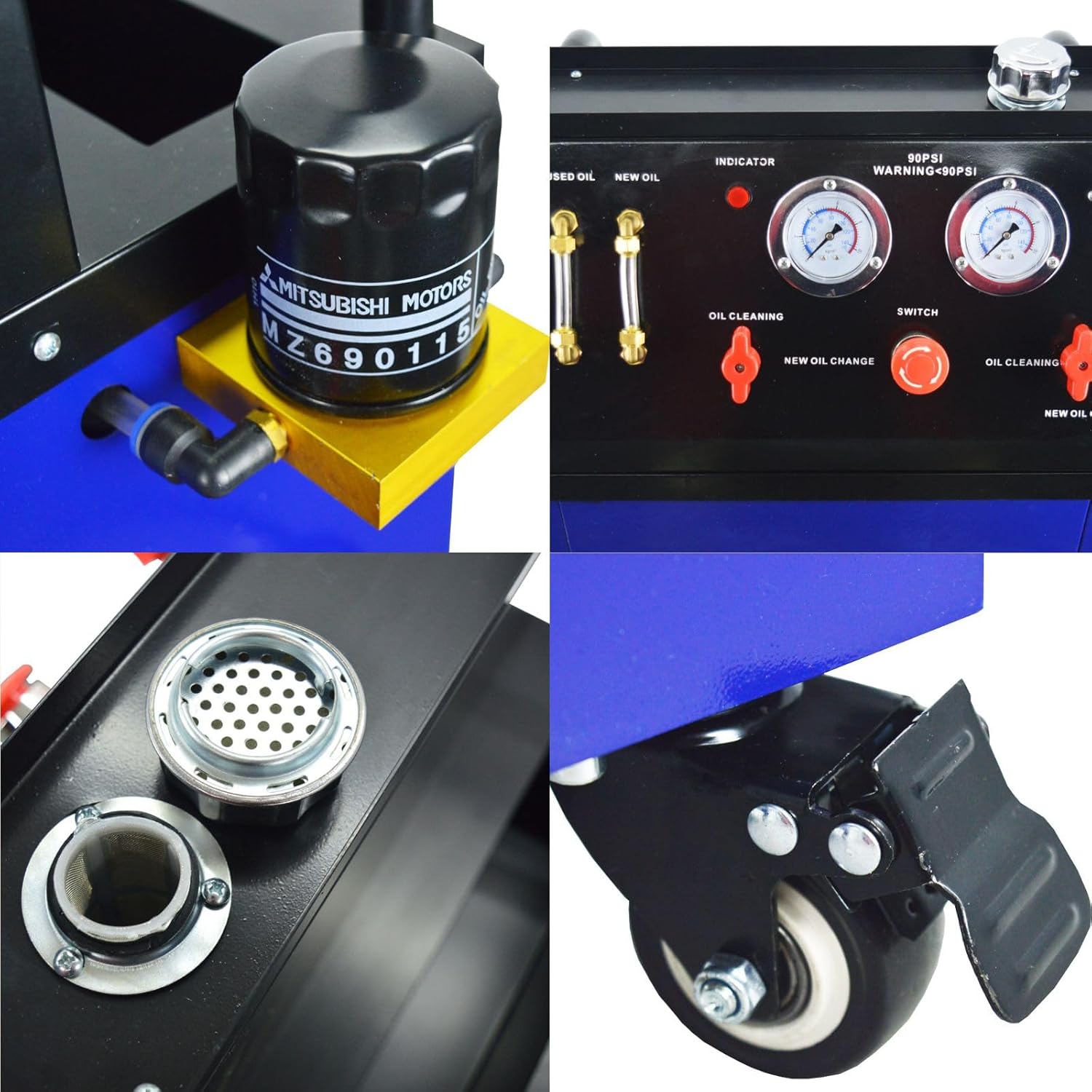 Auto Transmission Flush Machine Fluid Oil Exchange Cleaning and Replacement Machine for Automatics 70W 5.3gal*2