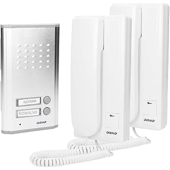 ORNO Fossa Intercom 2 Single Family House for Flush-Mounted 4-Wire 230 V AC Surname Backlight (Two-Family Intercom)
