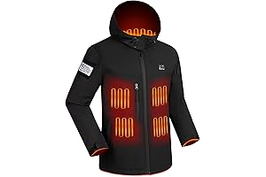 MTORED Men's Full Zip Heated Jacket with 10000mAh Battery