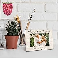 Vista 4 de Marco de fotos para abuela, regalos para abuela, marco de fotos de madera My Greatest Blessings Call Me Grand, 4 x 6 pulgadas