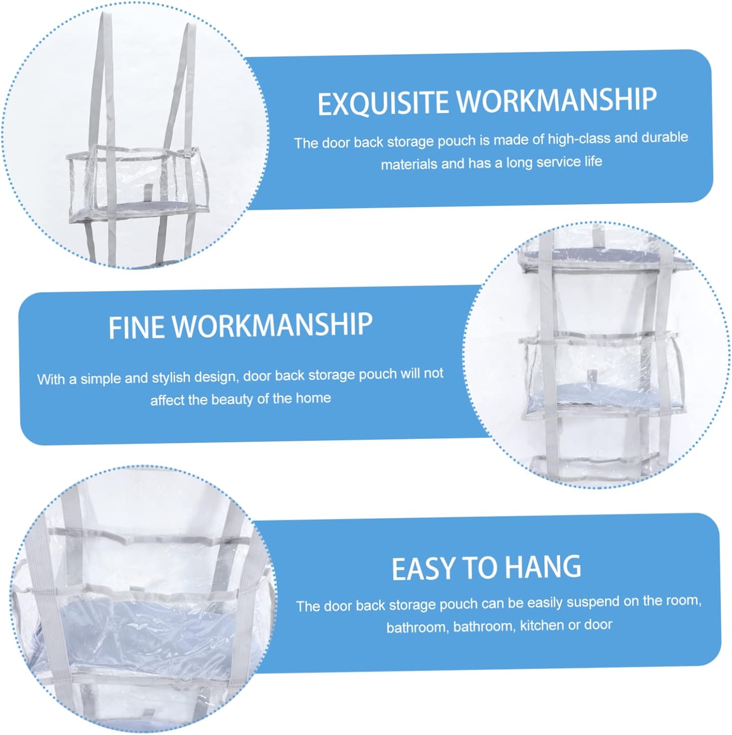 Ciieeo Multi-Layer Door Storage Organizer Hanging Pockets for Dorm Room No-Drill Wall Storage for Boys and Girls Crafts and Accessories