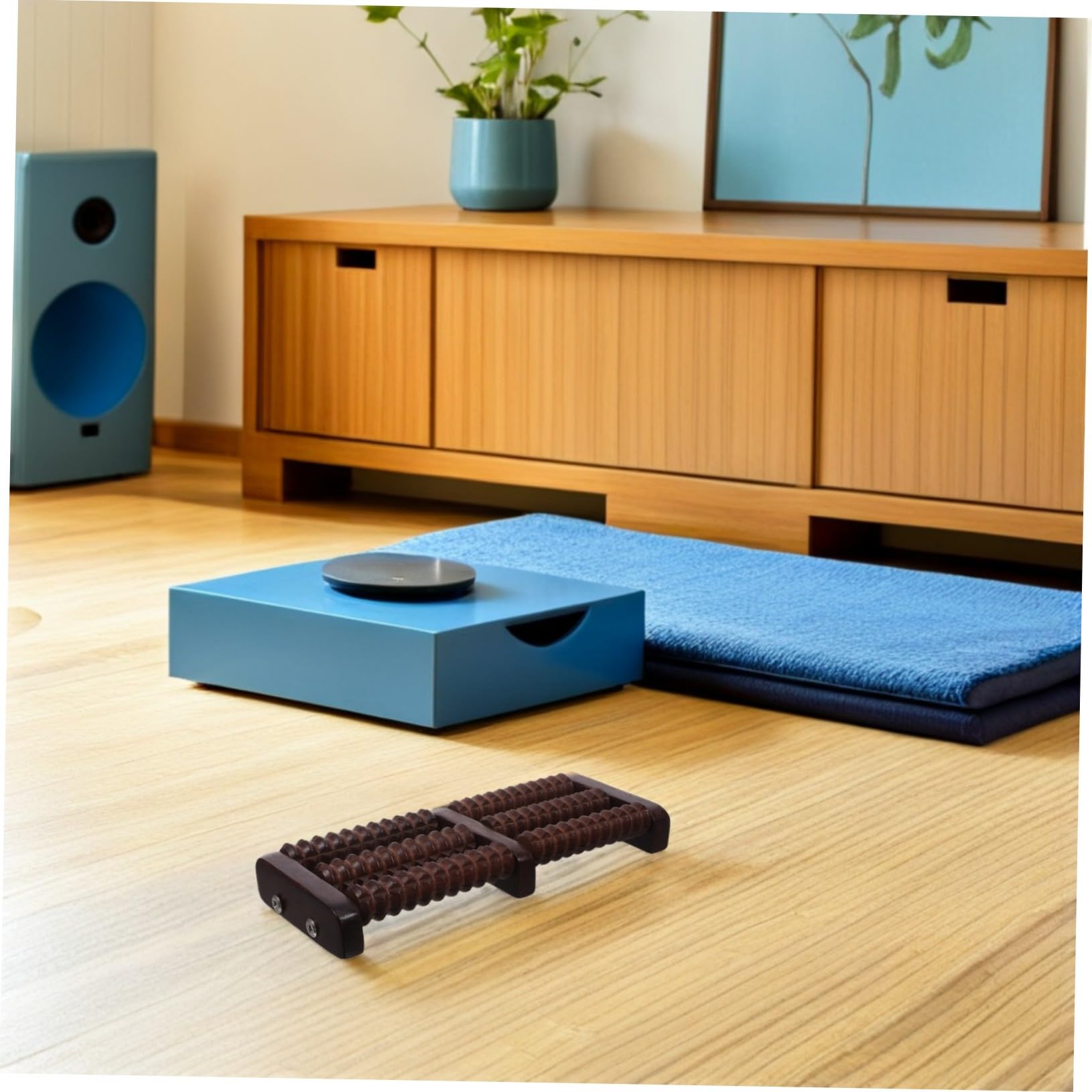 Rodillo para Pies de Madera Portátil para Masaje Plantar