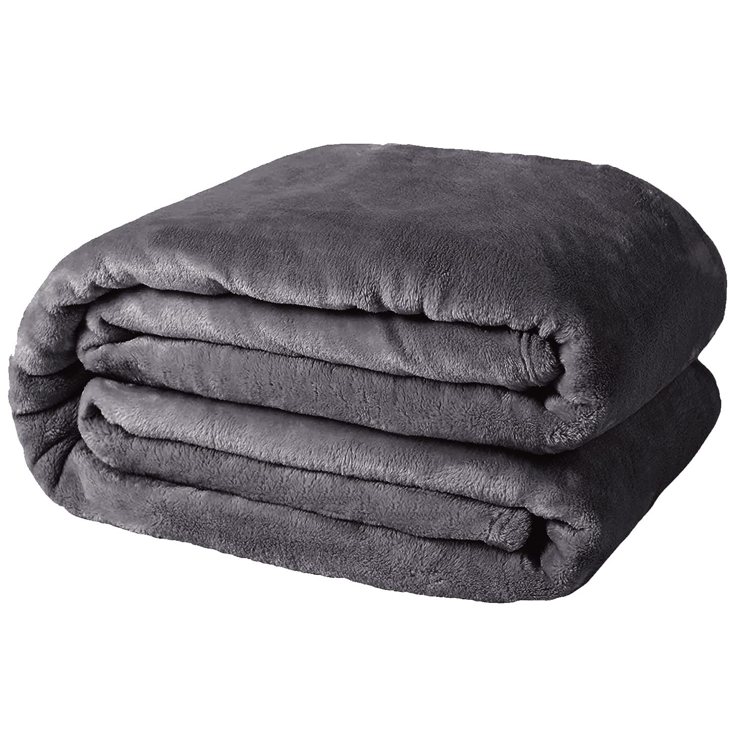 Casabella Grey Deluxe Soft Faux Fur Mink Fleece Throw Blanket-150X200 Cm, Sofa Throws, Cozy Warm Blanket Throw For Bed, Settees, Double Fleece Blankets