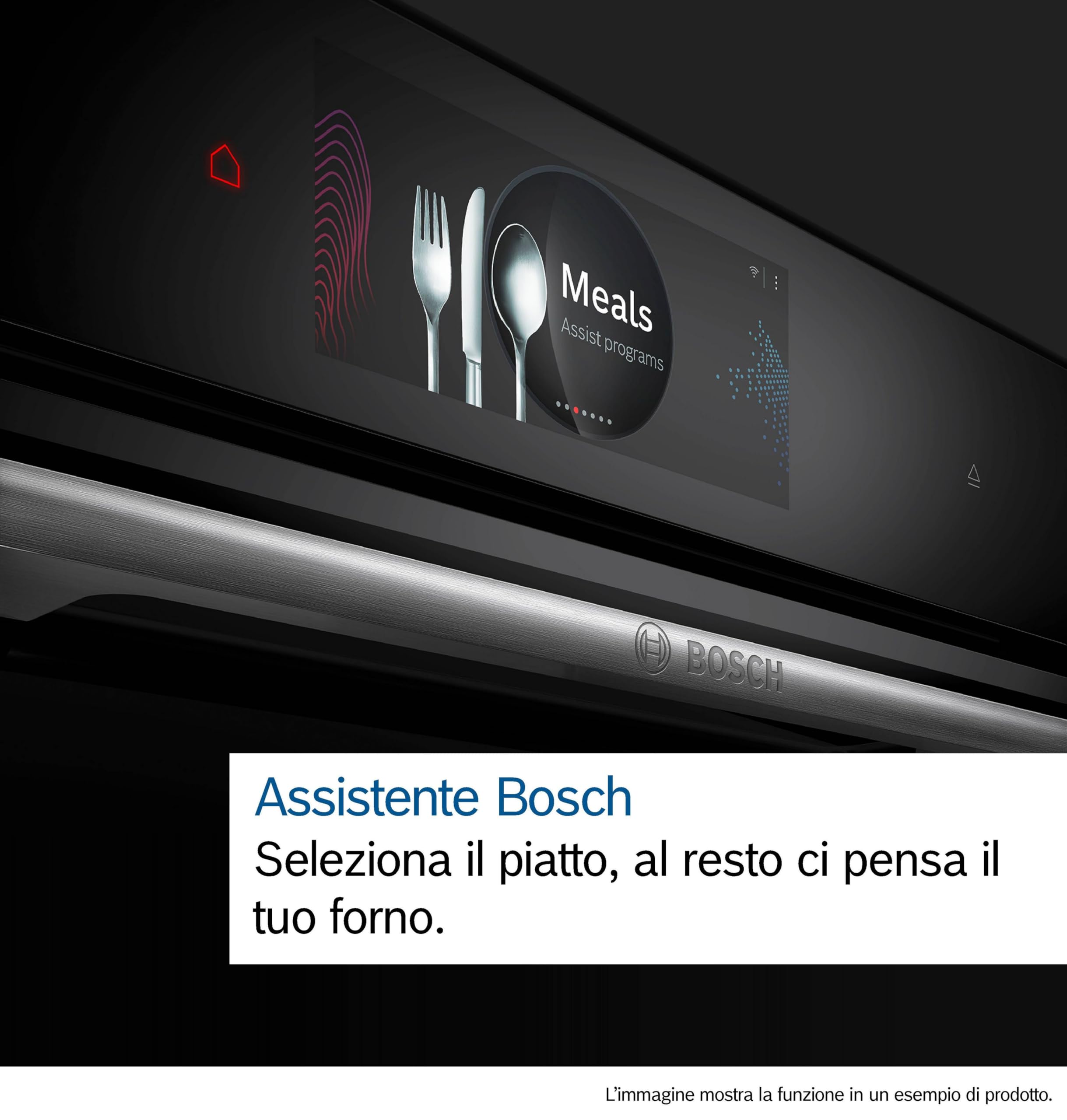 Bosch HMG7361B1, Forno combinato con microonde smart da incasso, Funzione Airfry, Chiusura ammortizzata della porta, Display TFT Touch Plus, Nero, 60 cm.