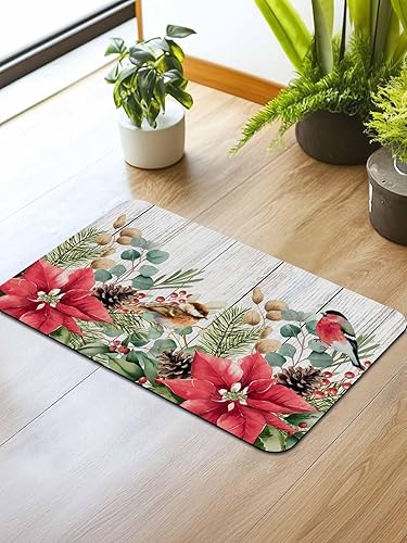 Miniatura 2 de Tapete de baño de Navidad para bañera, antideslizante, de secado rápido y absorbente, tierra de diatomeas, cocina, ducha, fregadero, lavable, tapete