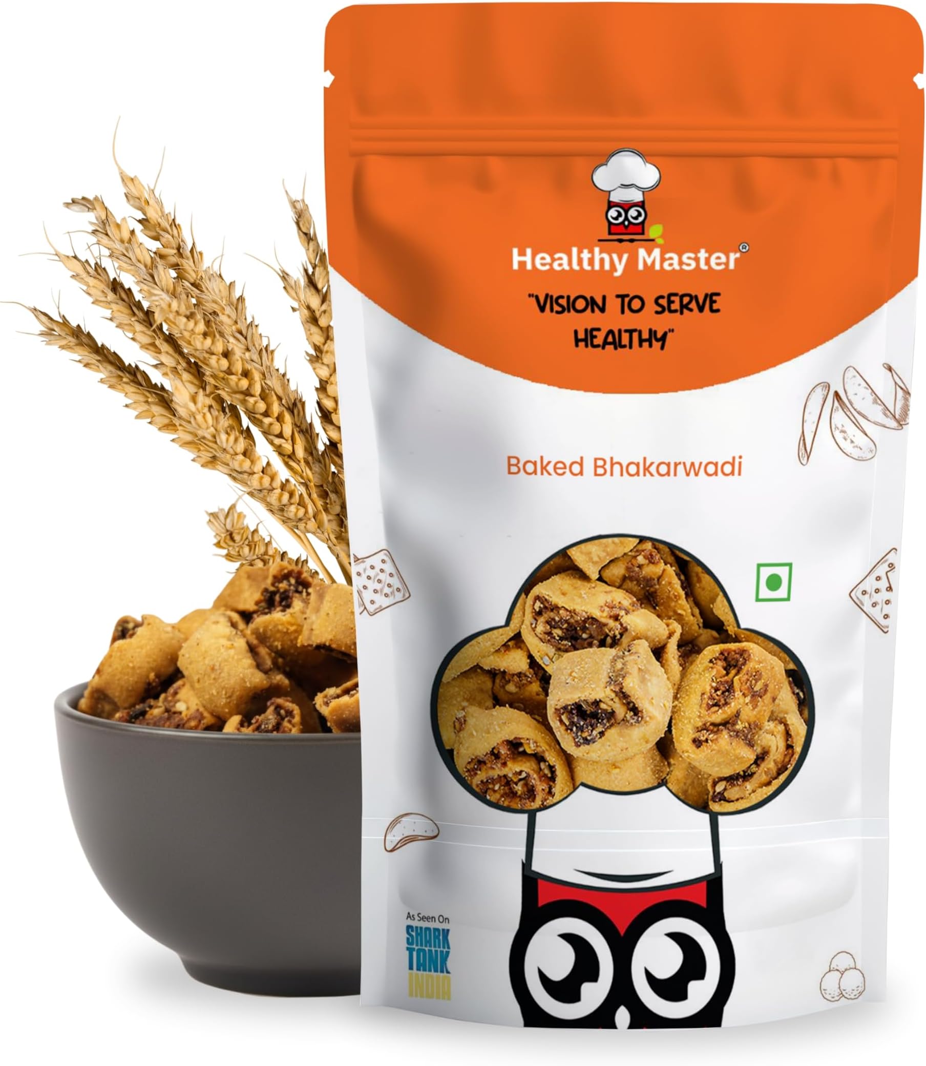 - Healthy Master Baked Bhakarwadi, 250g | Healthy Gujarati Snacks | Crispy Bakarwadi | Morning and Evening Snacks | No Palm Oil, No MSG, No Preservatives | High-Fiber & Diet-Friendly