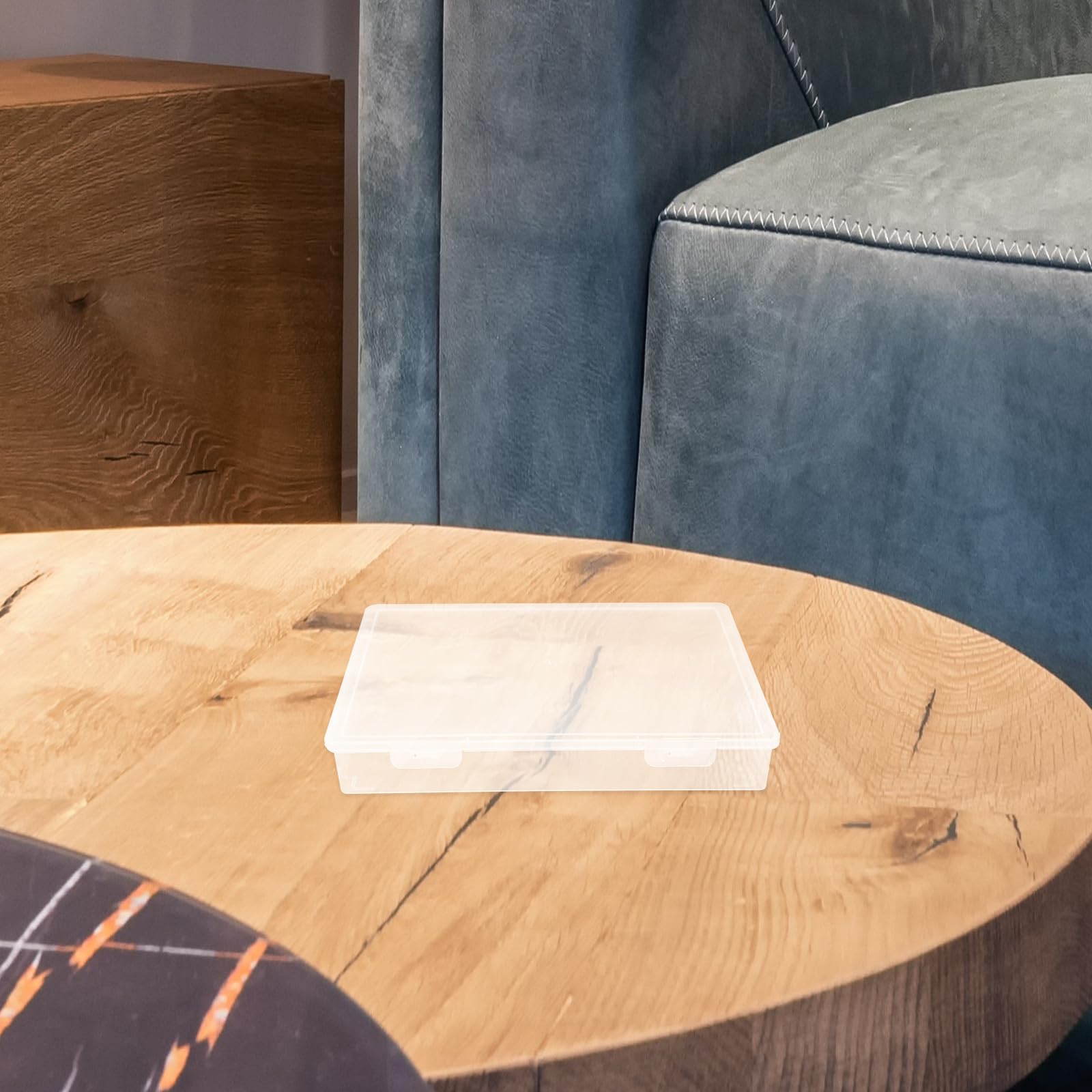 TIDTALEO Stapelbare Aufbewahrungsbehälter und Klarem Deckel 6 Stück aus Weißem Kunststoff mit Glatter Oberfläche für Schmuck Bastelzubehör und Kleinteile
