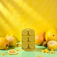 Vista 2 de Moldes de silicona en forma de fruta, molde de fondant de limón 3D, molde de chocolate para hornear, galletas, azúcar, para pastel, magdalena
