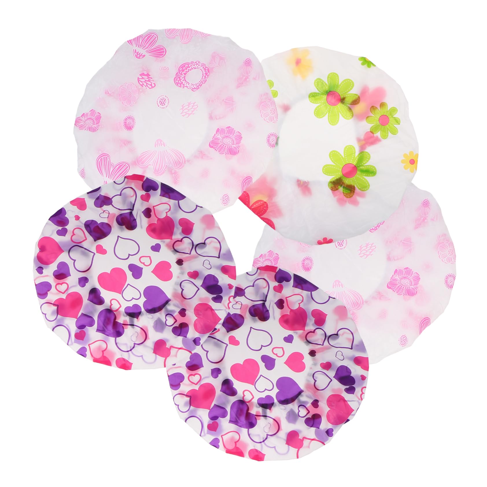 Healvian 20pezzi Cappelli Da Doccia Impermeabili Per Donna Design Pois Riutilizzabili e Regolabili Per Bagno Makeup e Pulizia Viso