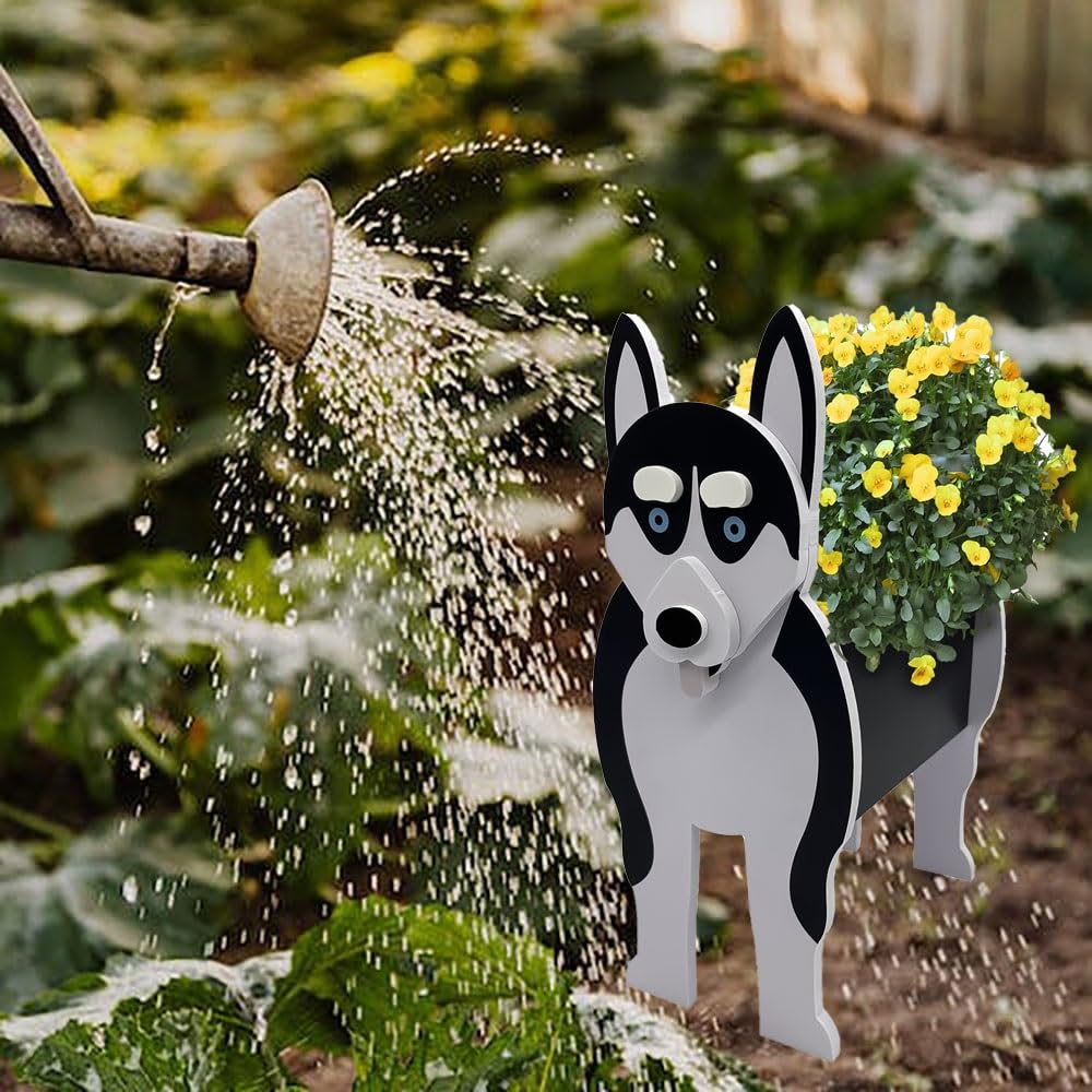 Amazon.com: JILIP Cartoon Husky Flower Pot, Pet Dog Shaped Plant Pot, Bonsai  Succulent Cactus Puppy Planters, Plant Container Boxes Gardening  Decorations (Size : 16.9 * 9.8inch) : Everything Else