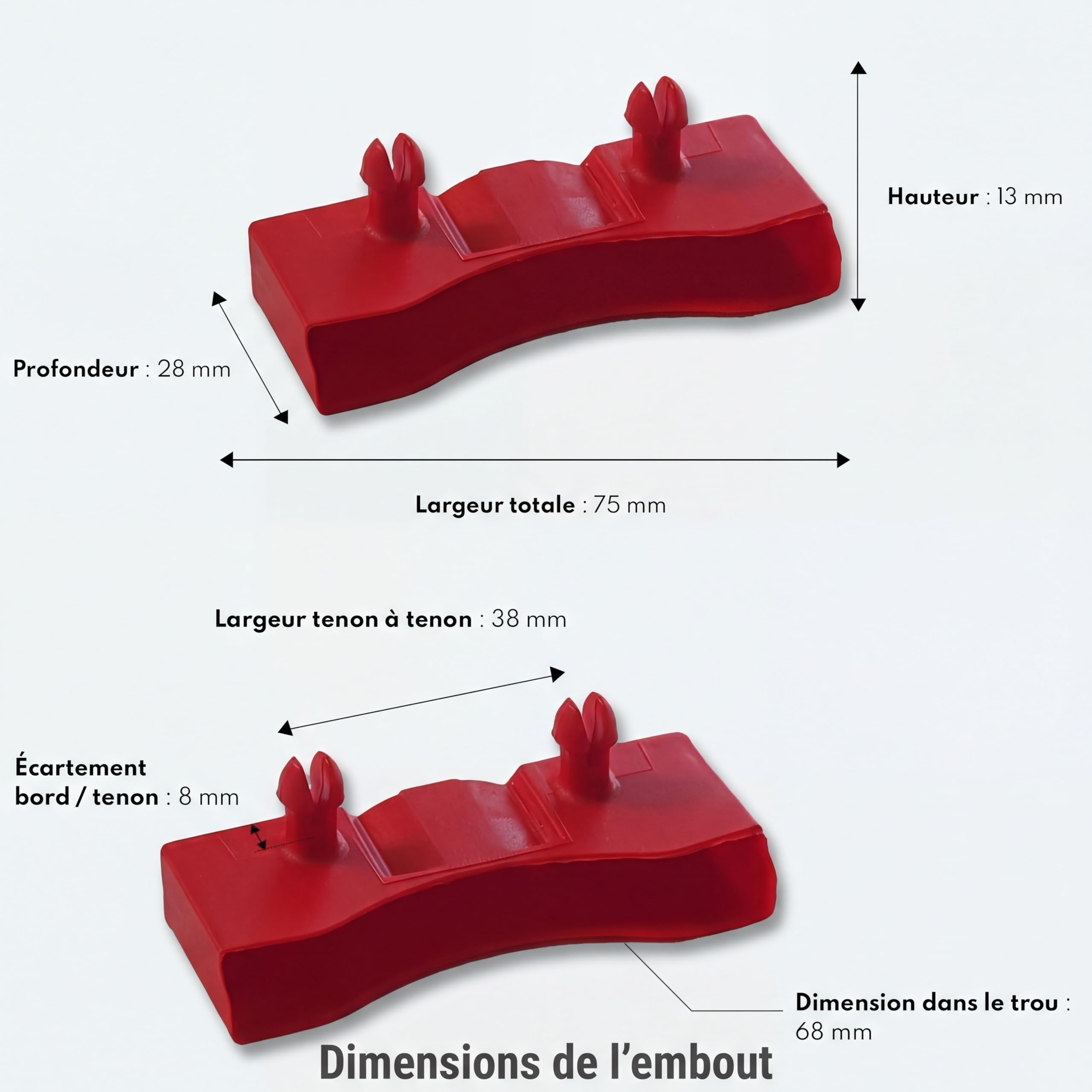 EBAC Literie Lot de 10 Lattes + Embouts pour sommier et lit | 680x68x8 mm | Bois hêtre Durable - 7 Plis | Remplacement - Rechange - Renfort pour sommier/bz/clic clac/canapé