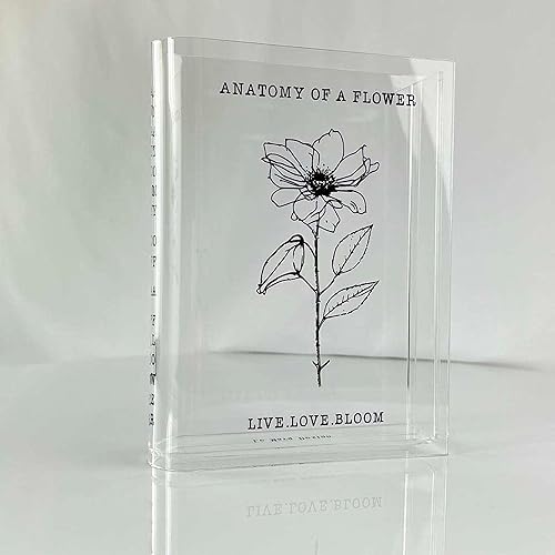 Miniatura 4 de Jarrón transparente para flores, centro de mesa moderno y decorativo para el hogar, anatomía de una flor, diseño Le Marq (transparente, sin soporte