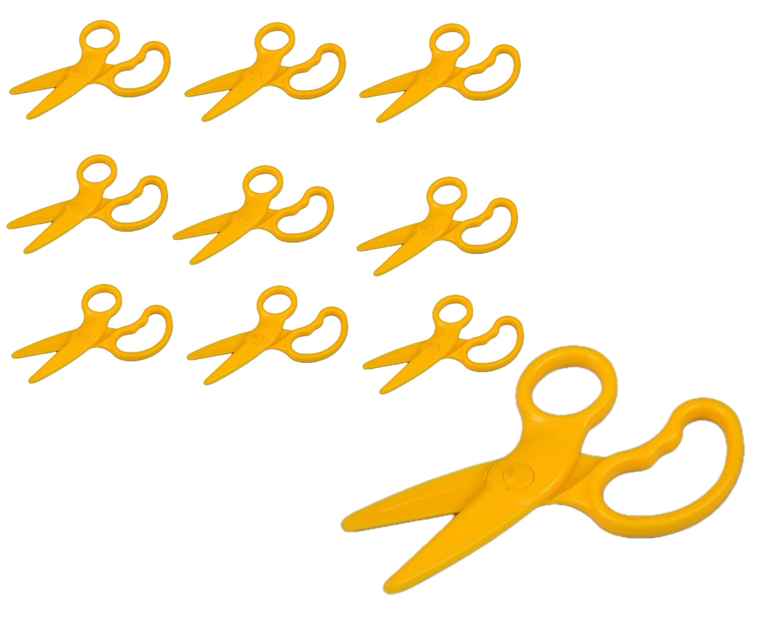 Plastic Dough Scissors | Straight Cut | Pack of 10