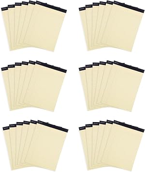 Mintra Office Legal Pads, xBasic, 8.5in x 11in, Narrow Canary