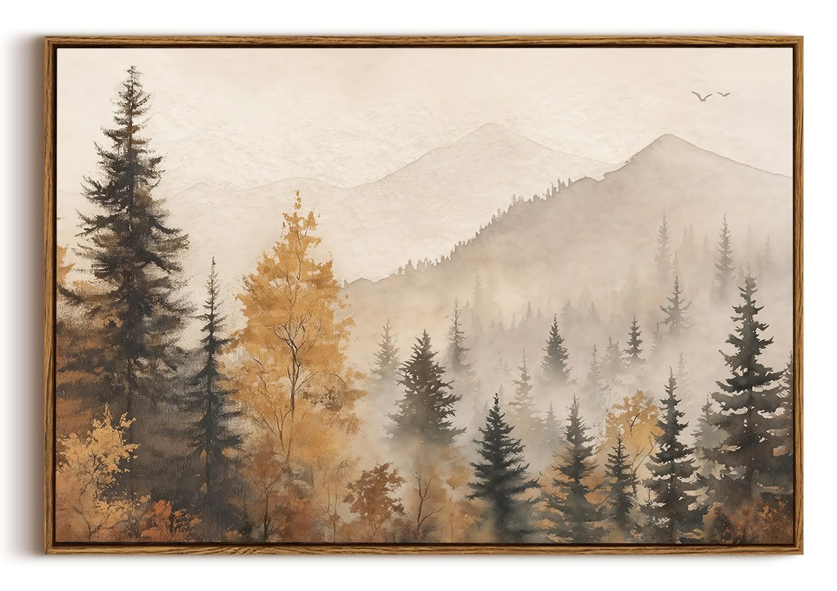 OIQArtOIQ Framed Canvas Wall Art,Vintage Decor,Landscape Nature Country Wildflower Paintings Farmhouse Pictures Modern Artwork Rustic Fall Flower Prints Cottagecore Office Living Room Bedroom Bathroom — view 51