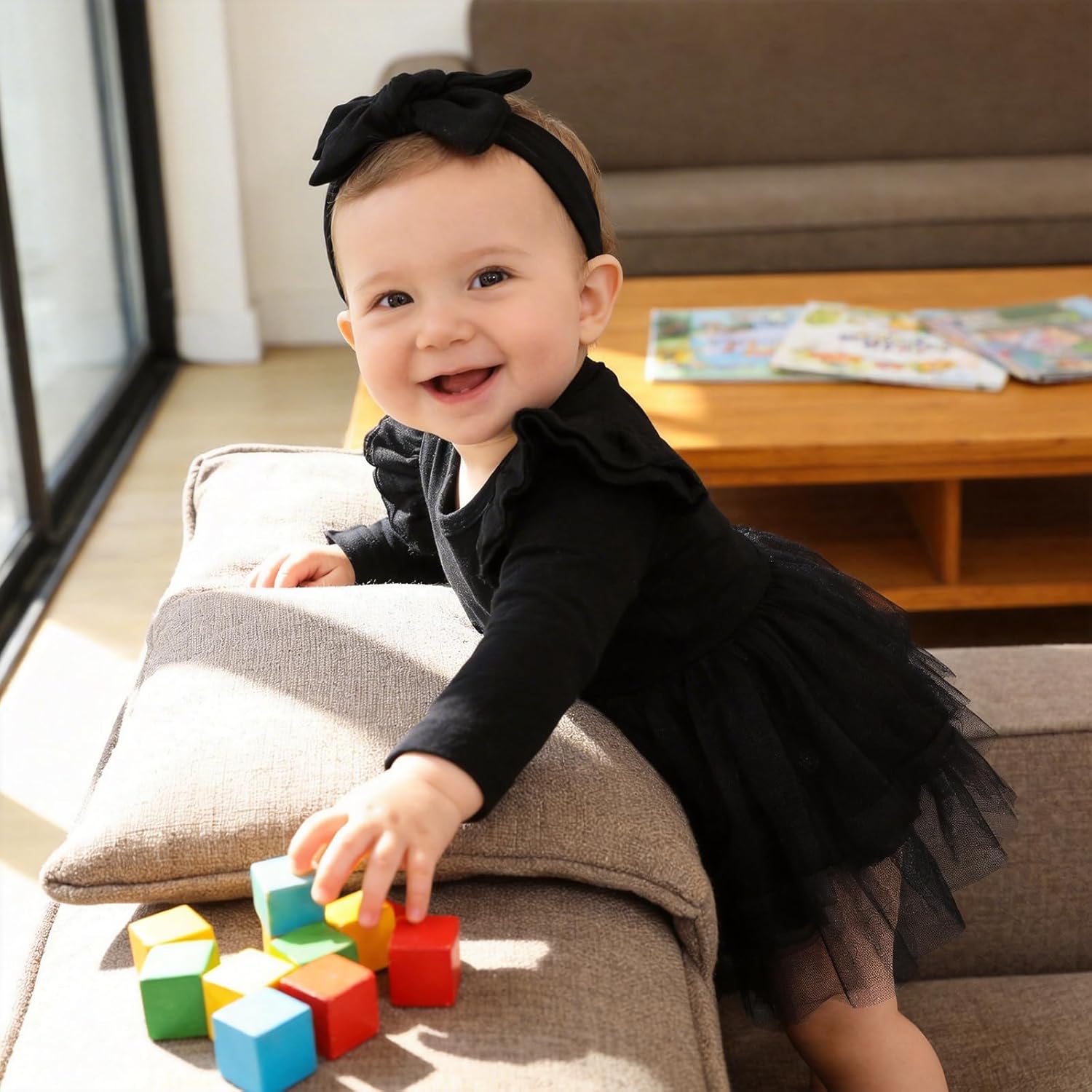 Baby Girl Ruffle Sleeve Romper Dress Outfit Newborn Princess Tulle Dresses Infant Jumpsuit Tutu Skirt Set Clothes - Image 3