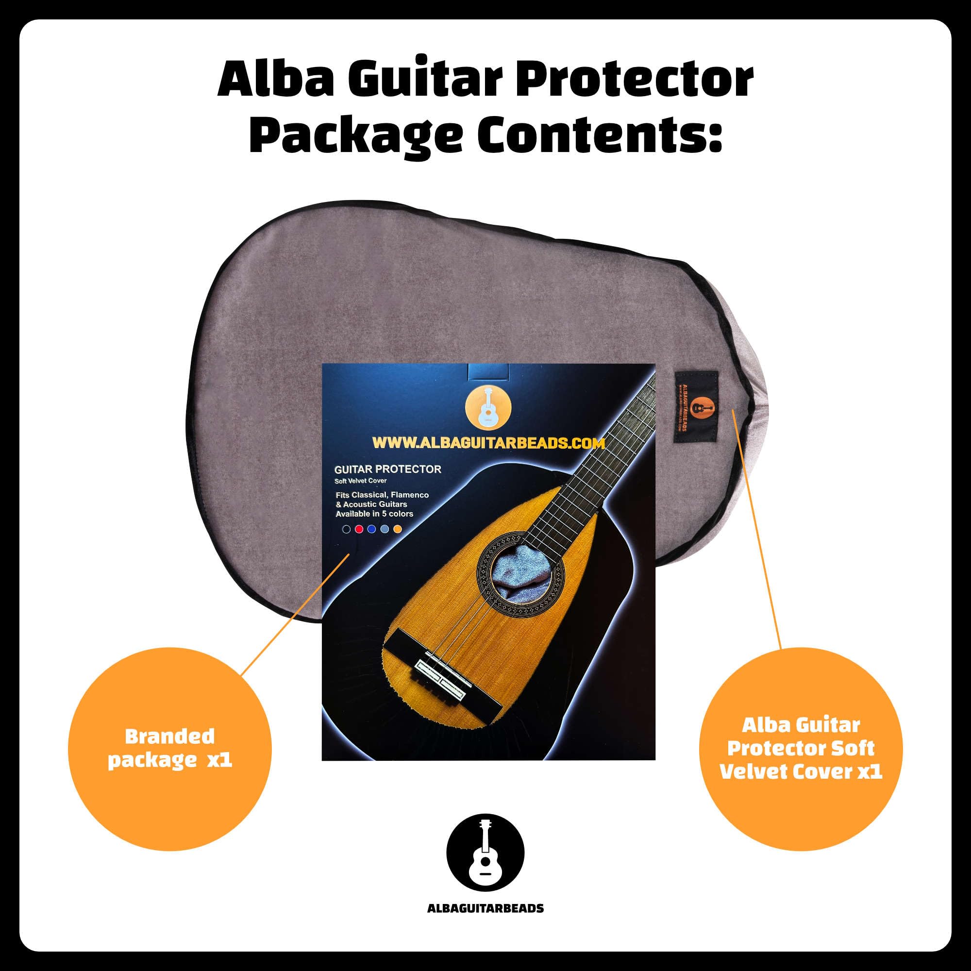 Protezione Per Chitarra Acustica E Classica - In Velluto Nero, Con Stampa Fenicotteri - Foto 4