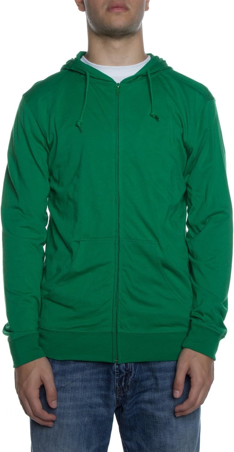 Cottonhood Lightweight Jersey Zip Hoodie for Men – Full Zip Casual Cotton Hoodie, Soft Long Sleeve - Image 3