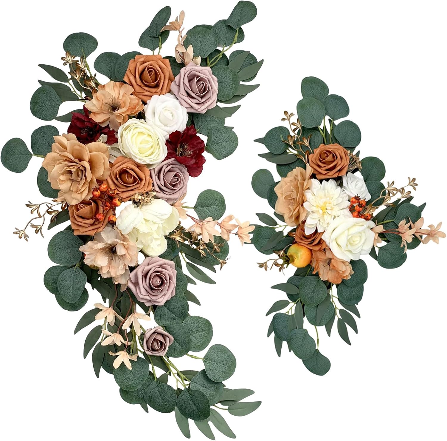 BMQDSM Faux Flowers Wedding Arch Flowers Kit(Pack of 2) for