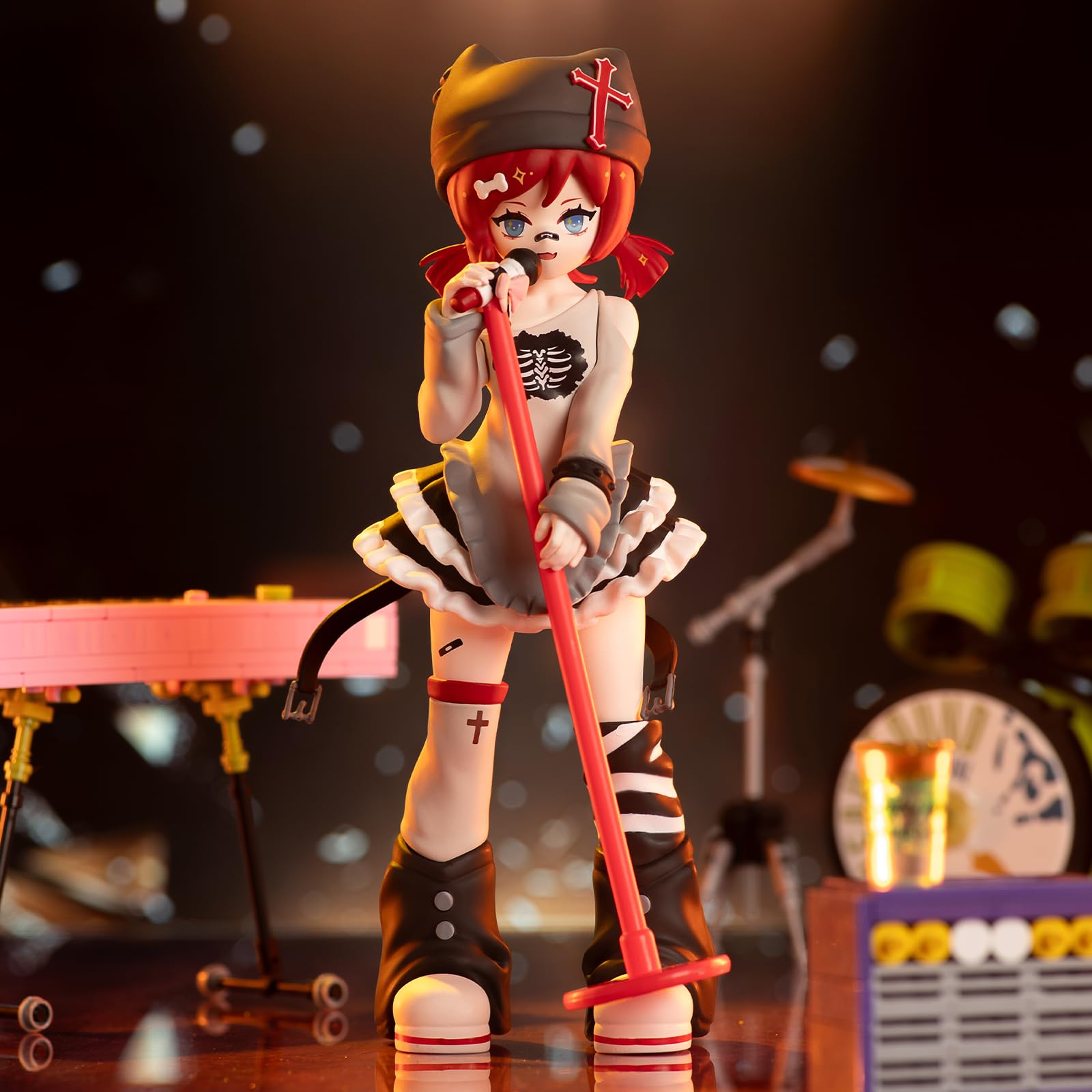 CALEMBOU Anime Blind Box, 6-inch Cute Girl Group Singing Stage Series Blind Box Figure, Collectable PVC Figure for Birthday Gifts (): Haee Girls Singing Stage 1pc