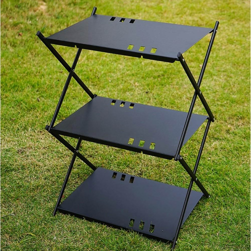 Tavolino Outdoor per portatile con Mensola Triplo Tavolino Outdoor