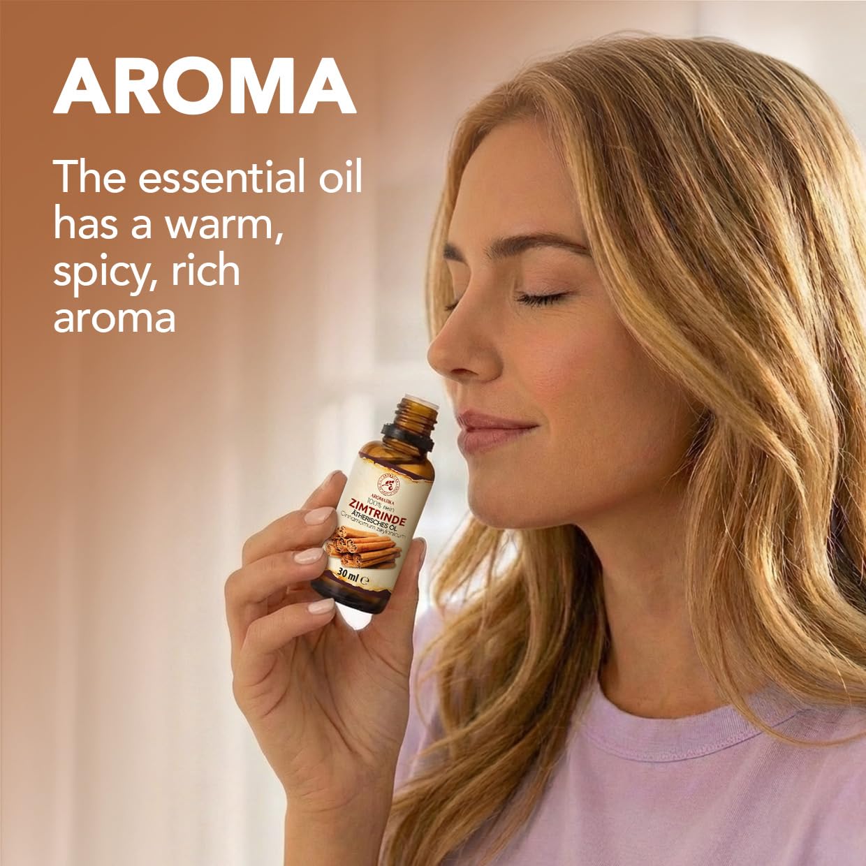Olejek Eteryczny z Kory Cynamonu 30 ml - Cinnamomum Zeylanicum - Olejek Aromatyczny do Dyfuzora - Aromaterapia - Świece Zapachowe - Mydła - Długotrwały aromat - Odświeżanie Powietrza