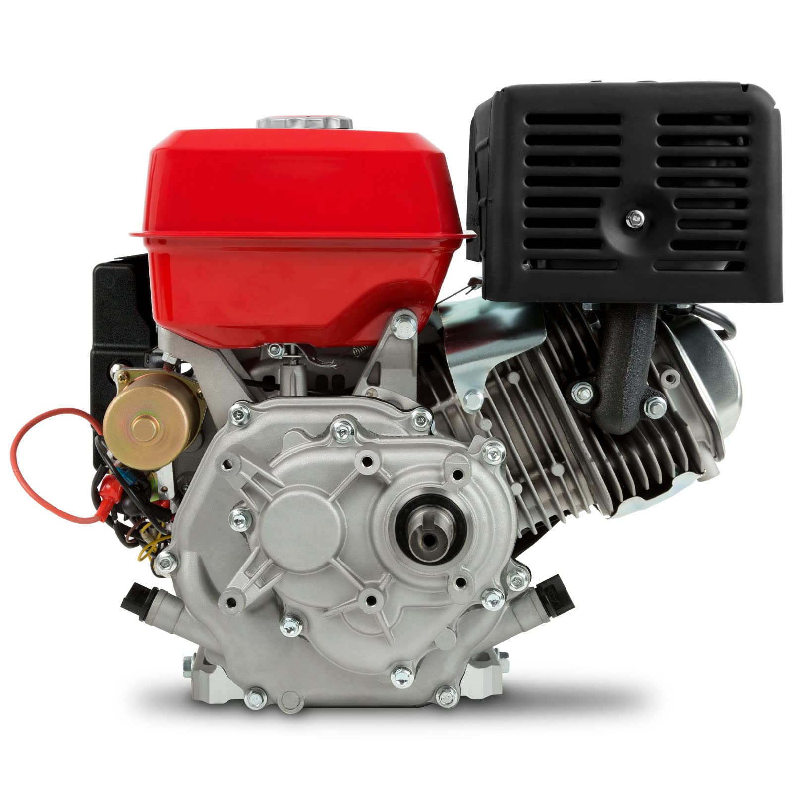 EBERTH 15 CV Motor Térmico de Gasolina Motor de Kart con Reductor 2:1, Eje de 25 mm Ø, Arrancador Eléctrico, Seguridad contra Falta de Aceite, 4 Tiempos, 1 Cilindro, 420 CC Cilindrada