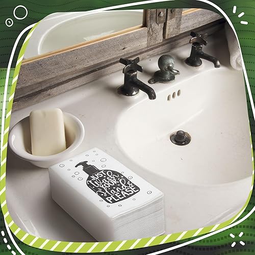 Vista 21 de Yexiya 200 toallas de papel desechables para invitados, toallas de mano desechables para baño, servilletas decorativas de baño para tocador, boda