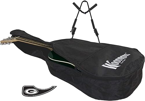 Miniatura 4 de Guitarra acústica de la NFL, juego de guitarra acústica de madera, incluye golpeador, soporte de guitarra y bolsa de guitarra, ideal para adultos,