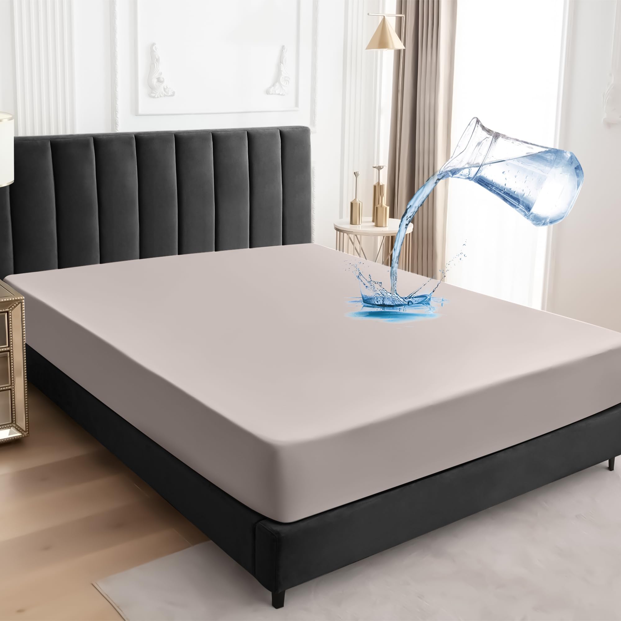 Mattress Protector Waterproof Super King 180x200cm Mattress Cover, Waterproof Fitted Sheet