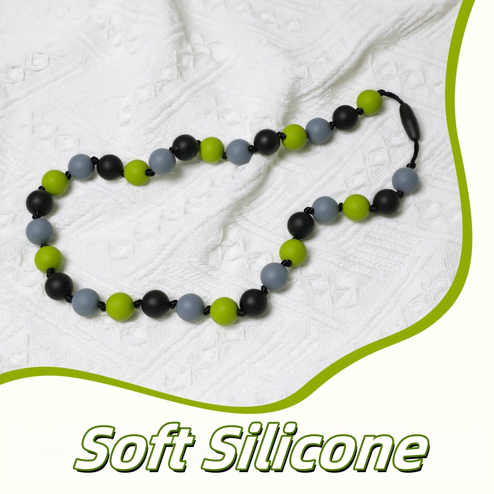 RUIOMII Silicone Sensory Chew Necklace, Chew Necklaces, B - Image 4