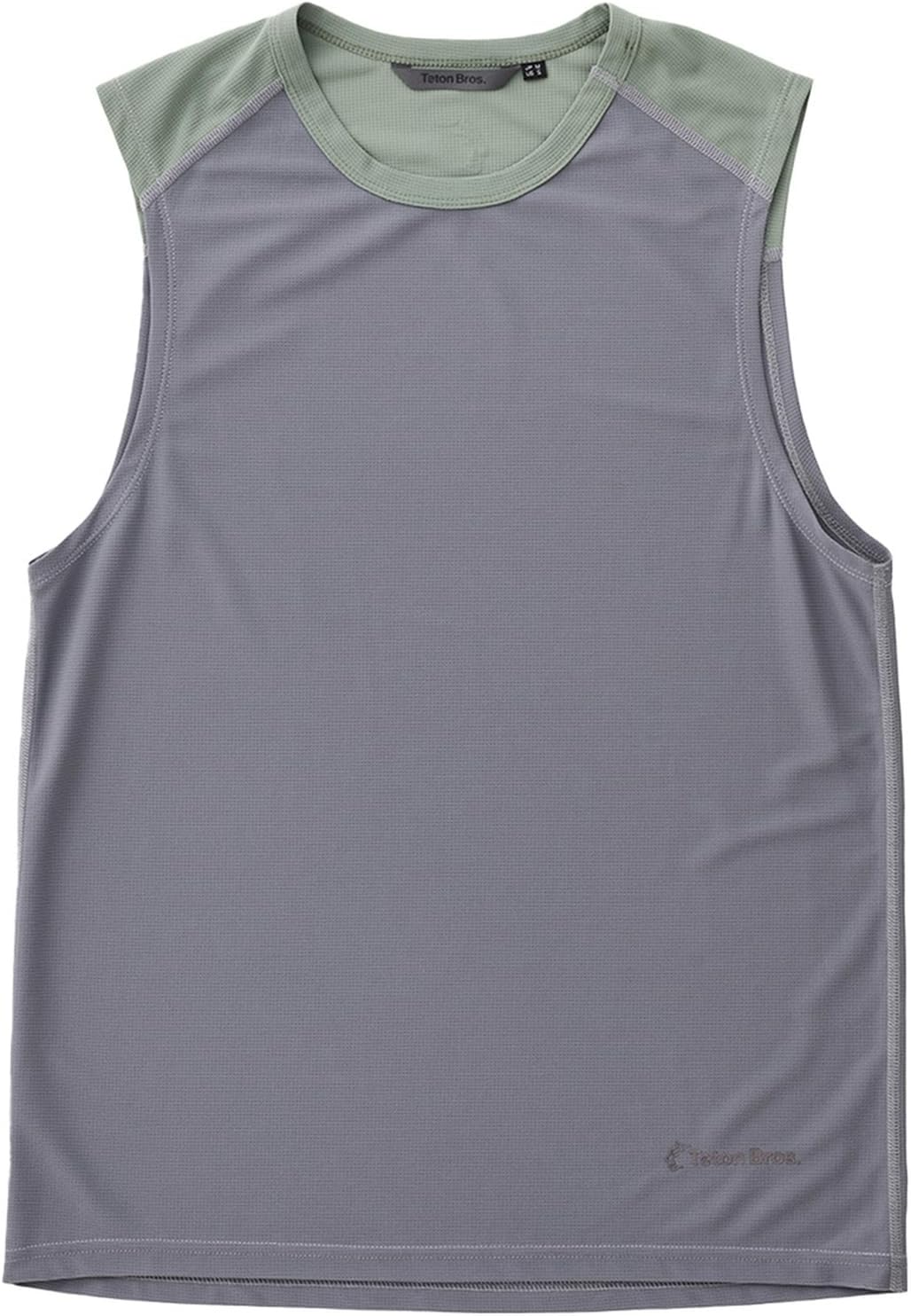 ティートン ブロス] ELV1002 Non Sleeve L Gray:Green ELV1000 S/S Tee