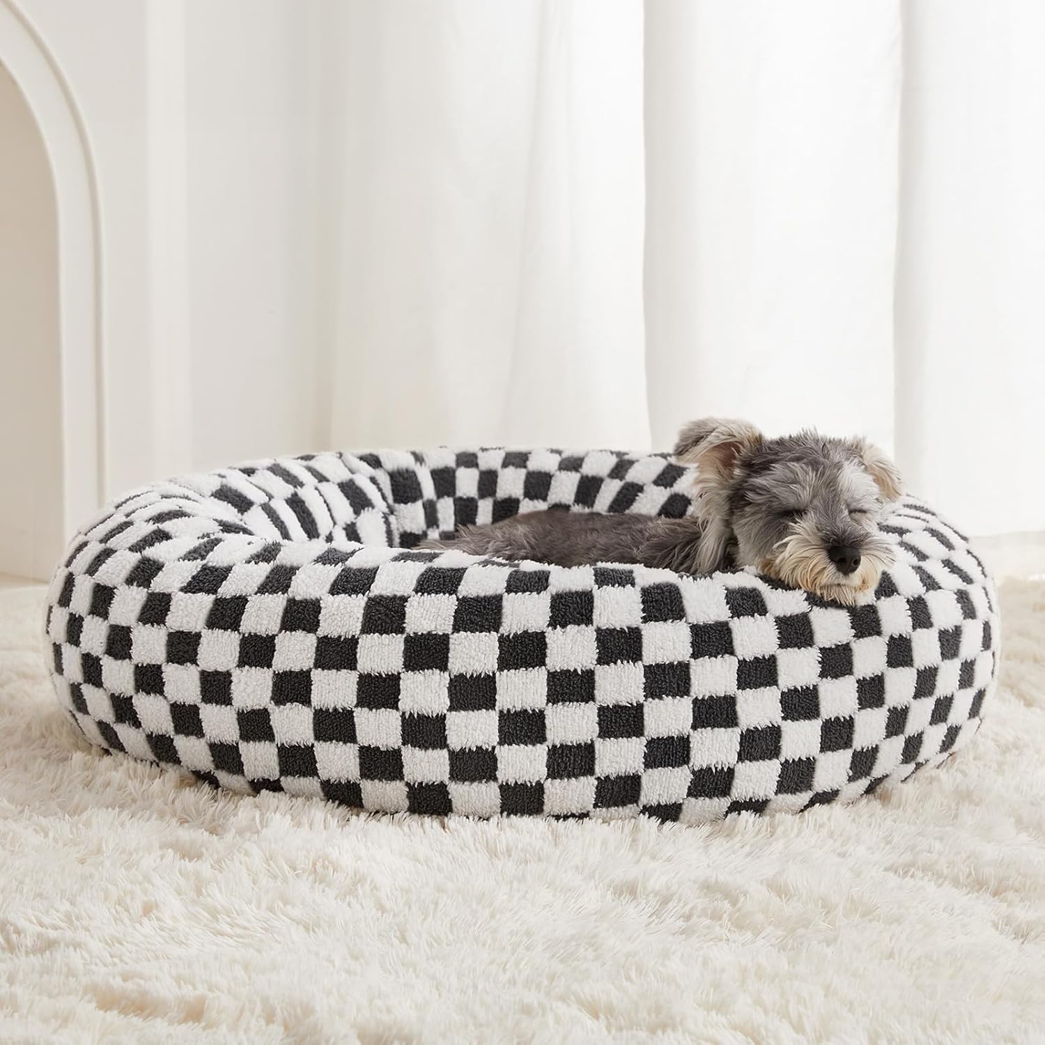 BFPETHOME Donut Dog Bed for Small Dogs, Round Cat Beds for Indoor Cats, Calming Pet Bed for Puppy and Kitty with Non-Slip Bottom, Cute Fancy Dog Bed Machine Washable Puppy Bed BFPETHOME Donut Dog Bed for Small Dogs, Round Cat Beds for Indoor Cats, Calming Pet Bed for Puppy and Kitty with Non-Slip Bottom, Cute Fancy Dog Bed Machine Washable Puppy Bed